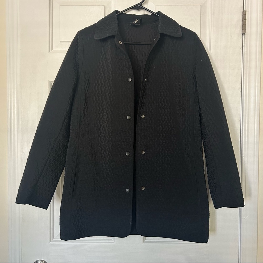 Hilary Radley Black Quilted Jacket